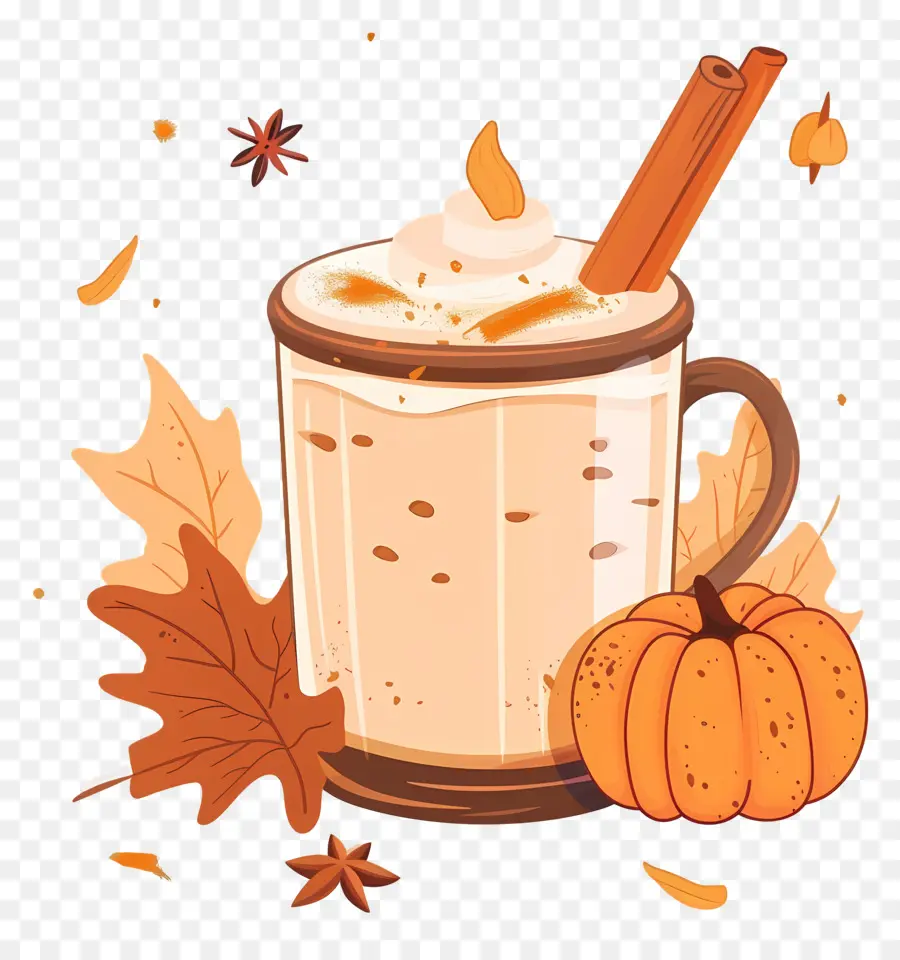 Especia De Calabaza，Chocolate Caliente PNG