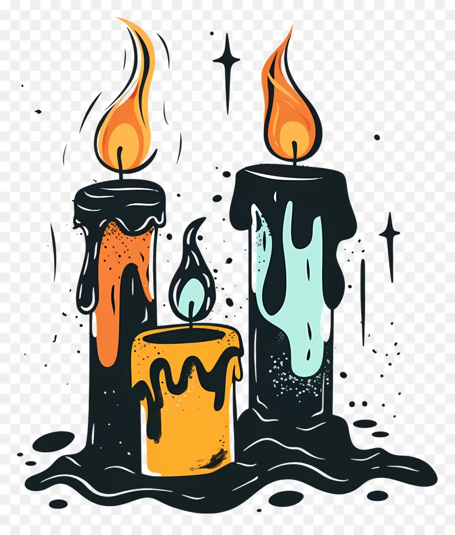 Velas De Halloween，Velas PNG