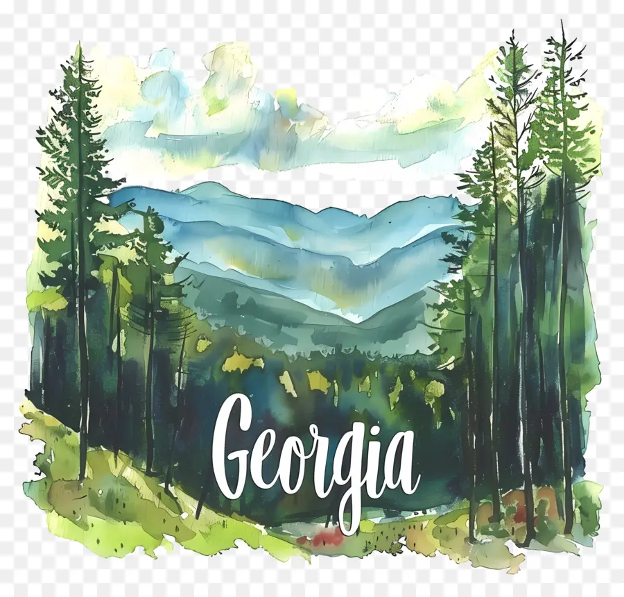 Georgia，Grandes Montañas Humeantes PNG