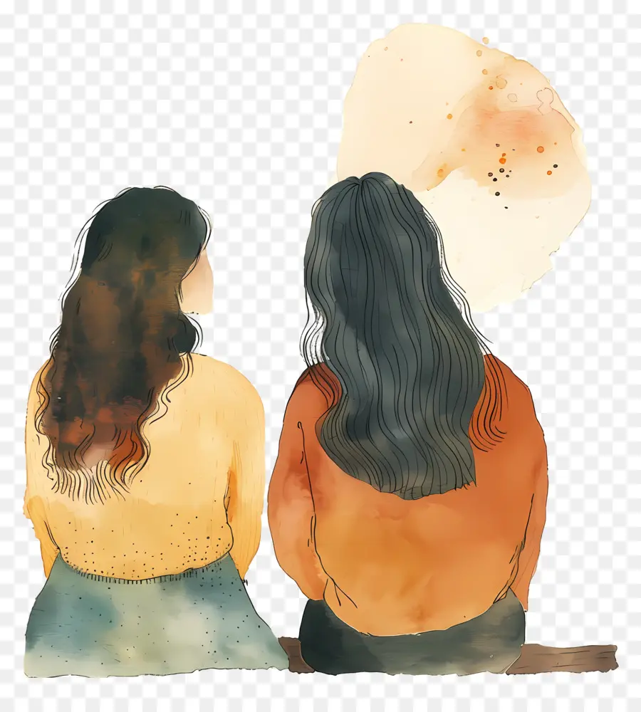 La Amistad，Pintura A La Acuarela PNG