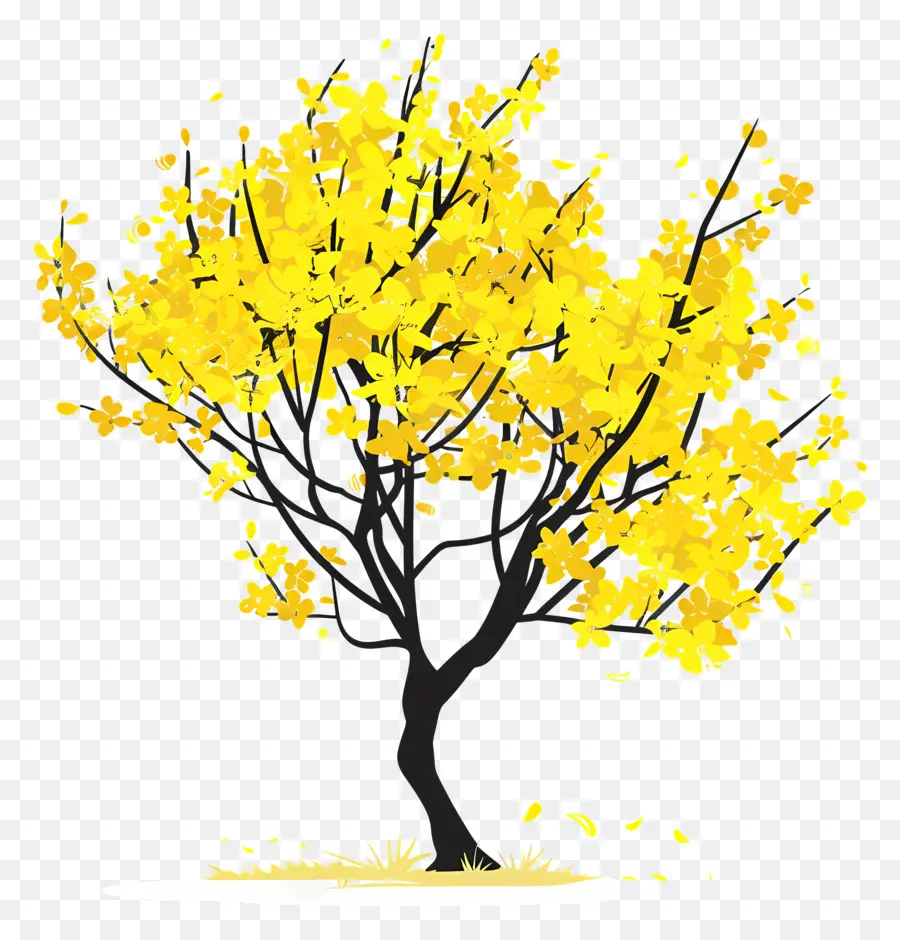 La Forsitia，Amarillo árbol PNG