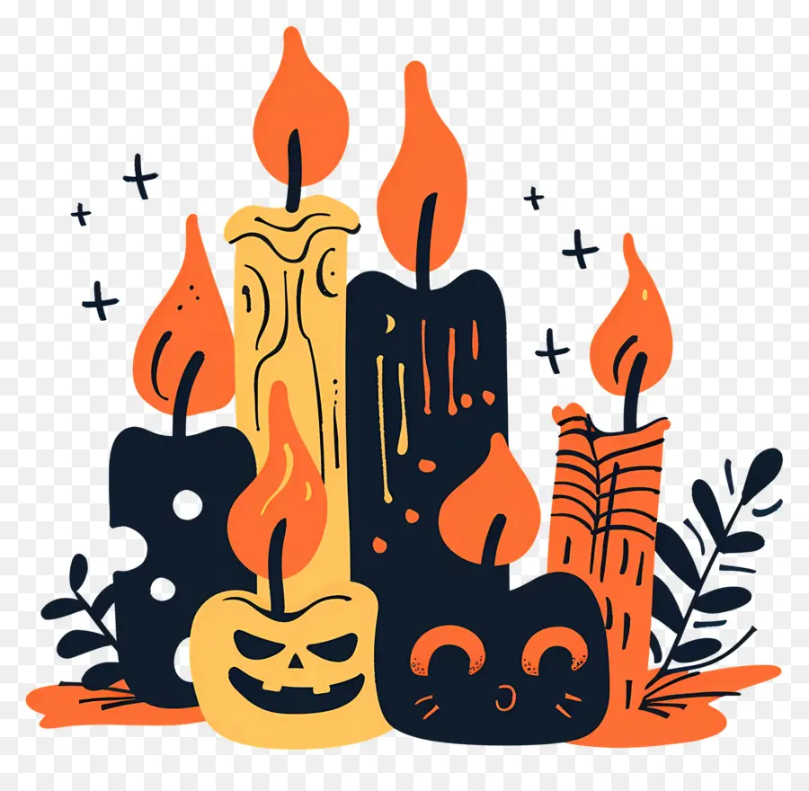 Velas De Halloween，Halloween PNG