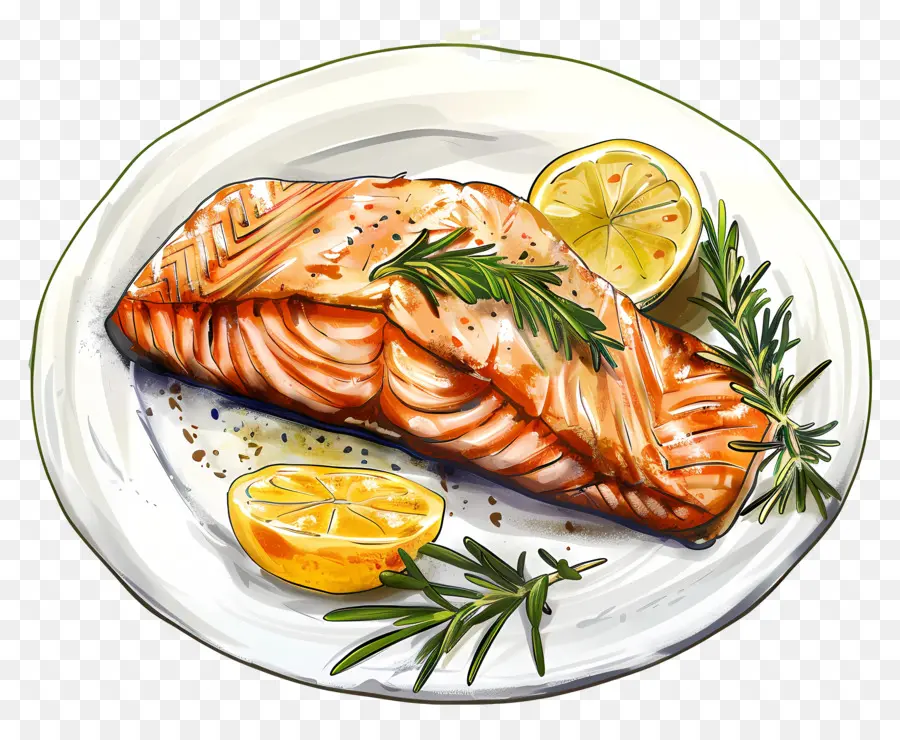 Salmón A La Parrilla，Salmon Steak PNG