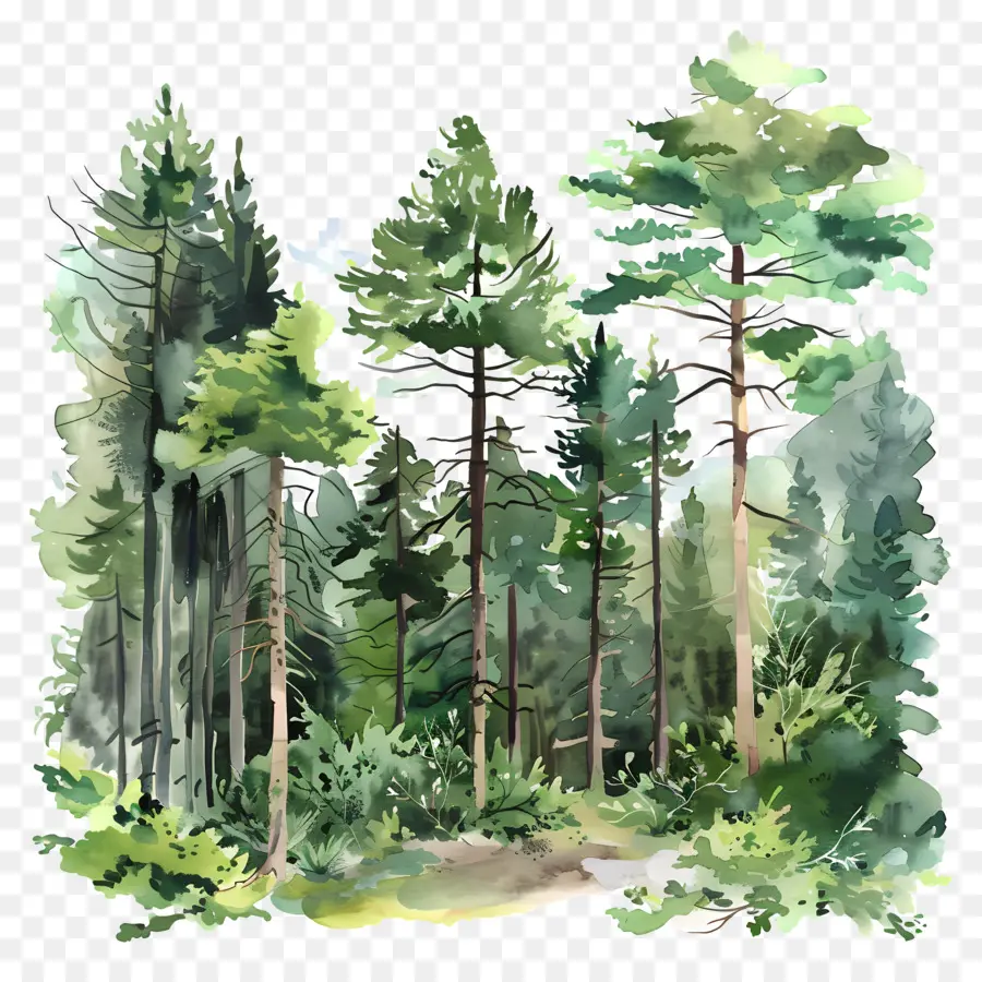 Bosque Denso，Bosque De Pintura PNG