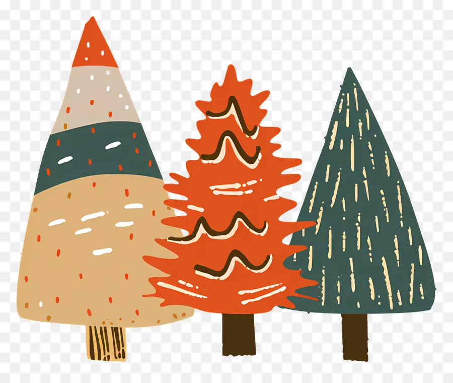 Los árboles De Navidad，De Dibujos Animados De árboles PNG