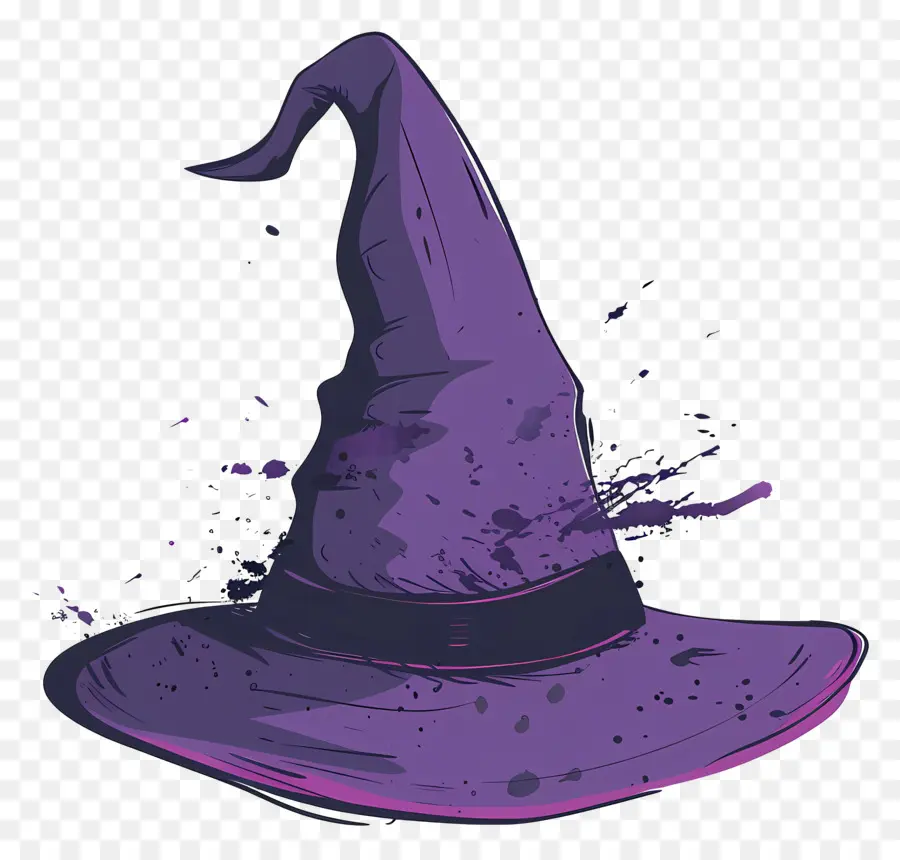 Sombrero De Bruja，Morado PNG