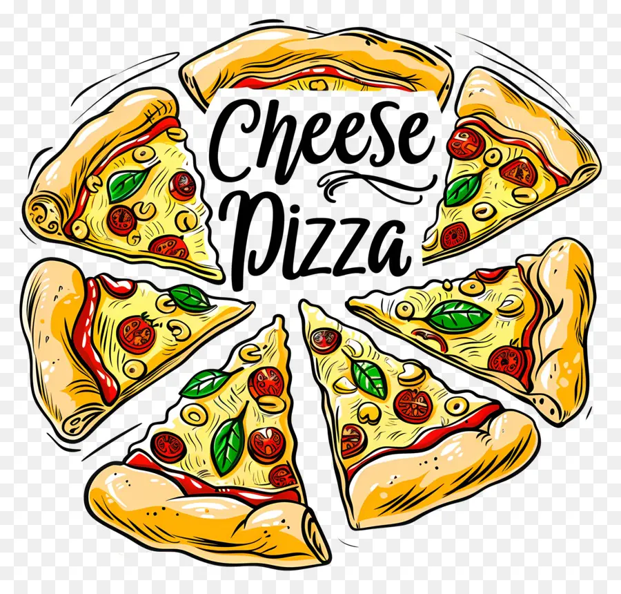 La Pizza De Queso De Día，Pizza PNG