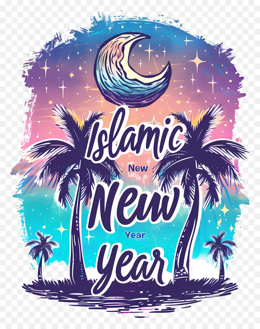 Año Nuevo Islámico，Los árboles De Palma PNG