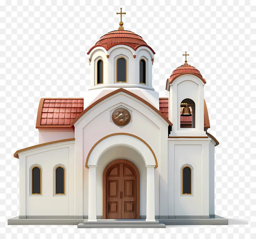 Capilla Ortodoxa Griega，Iglesia Blanca Y Roja PNG