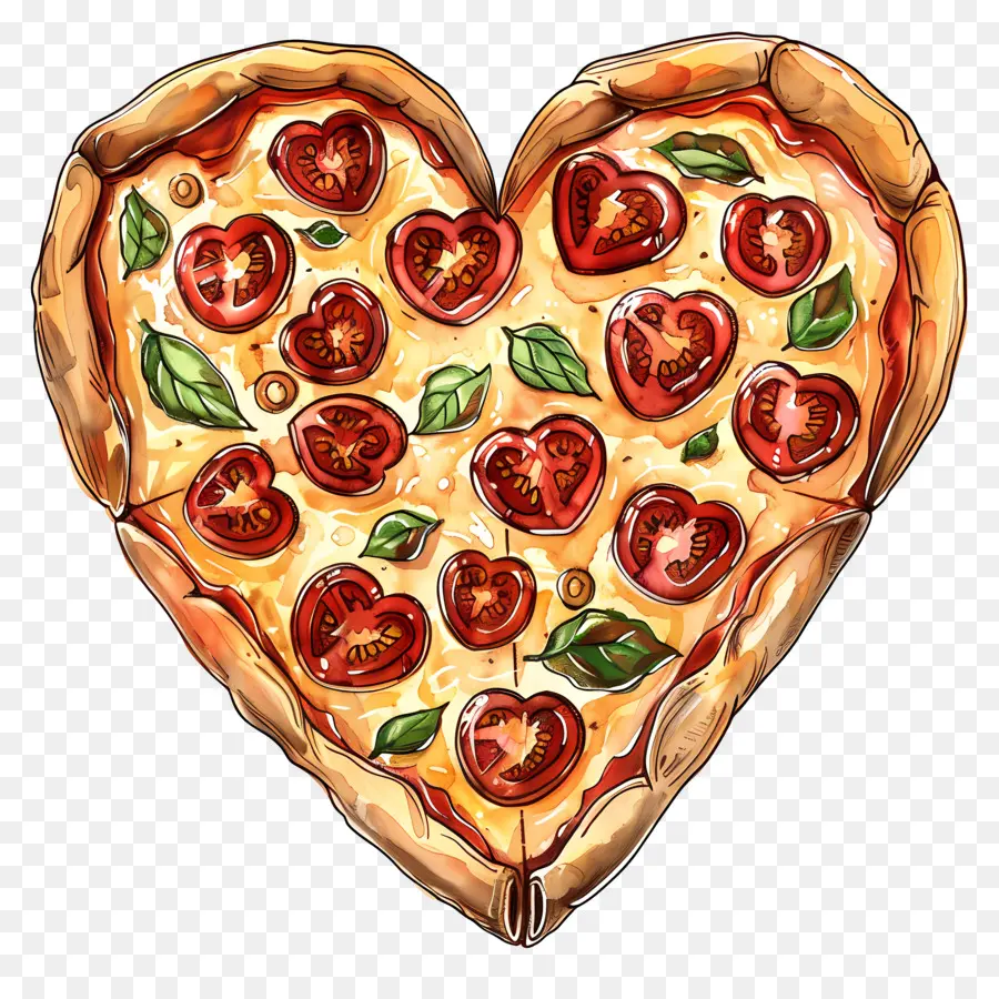 Pizza En Forma De Corazón，Pizza De Corazón PNG