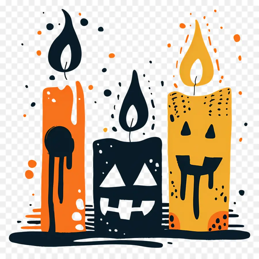 Velas De Halloween，Halloween PNG