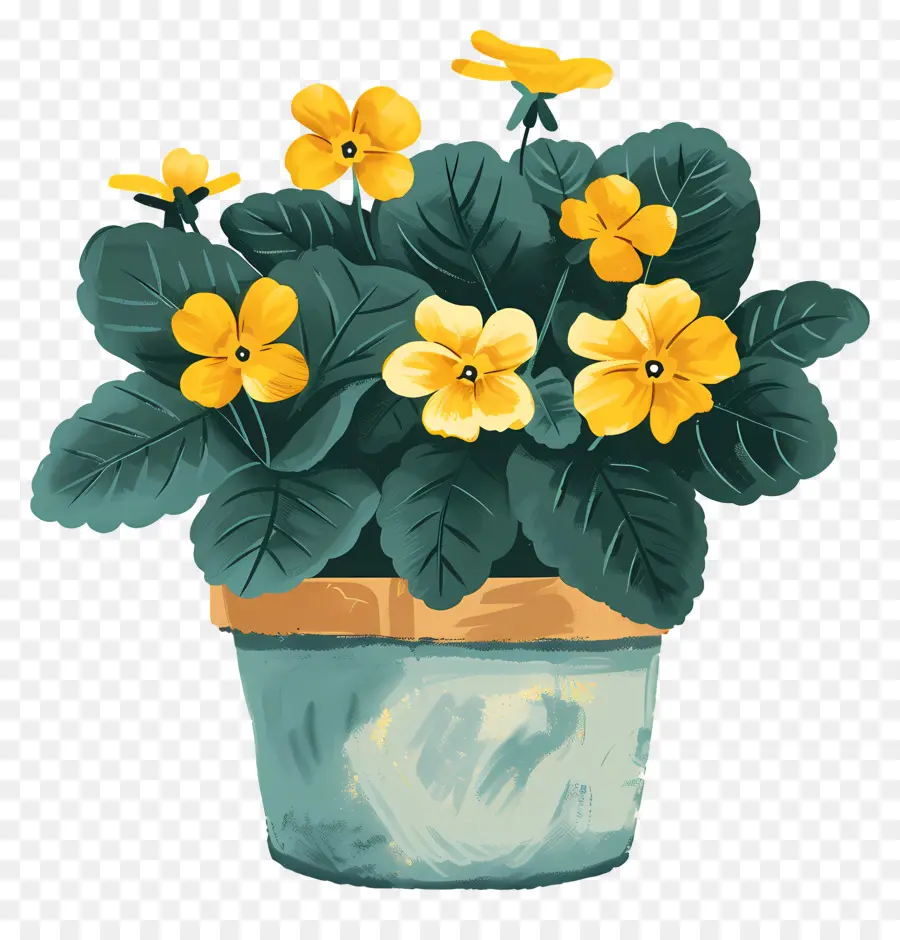 Primrose，Flores Amarillas PNG