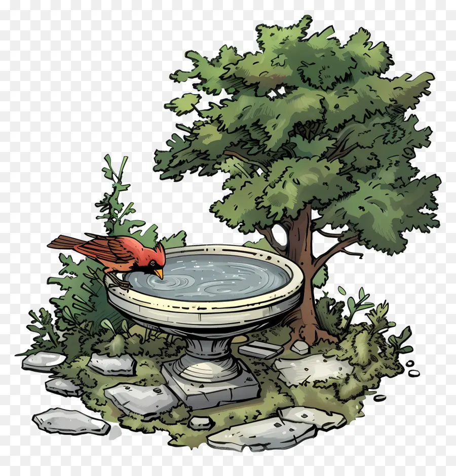 Bird Bath，Aves PNG