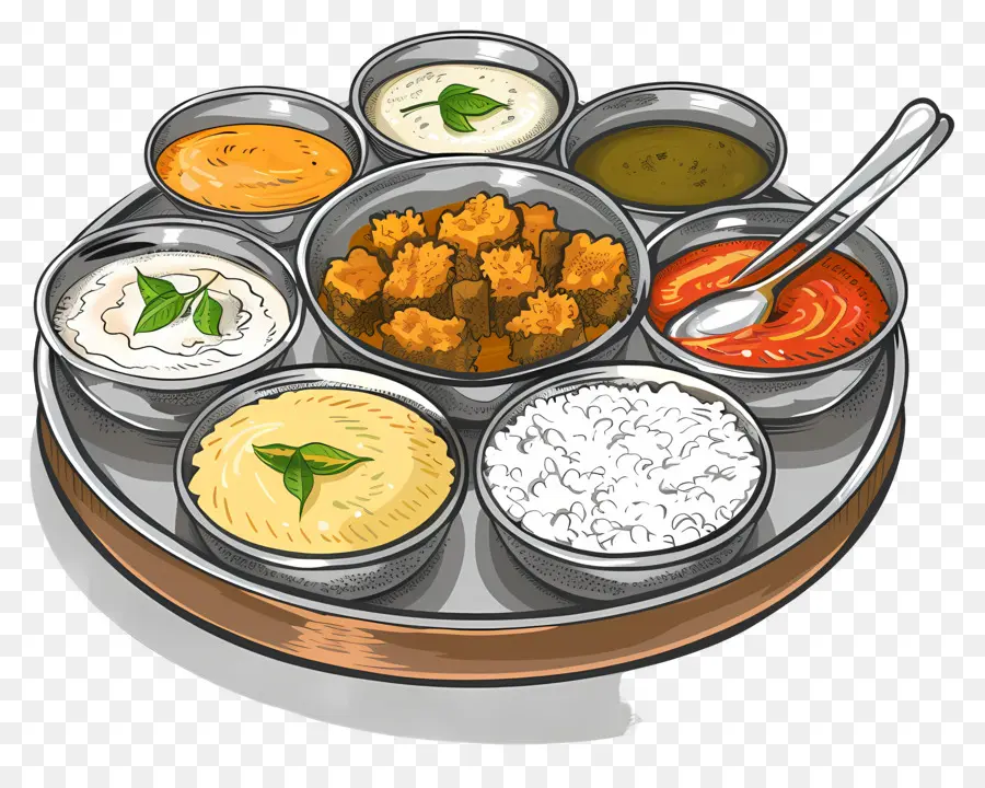 Thali Indio，Comida PNG