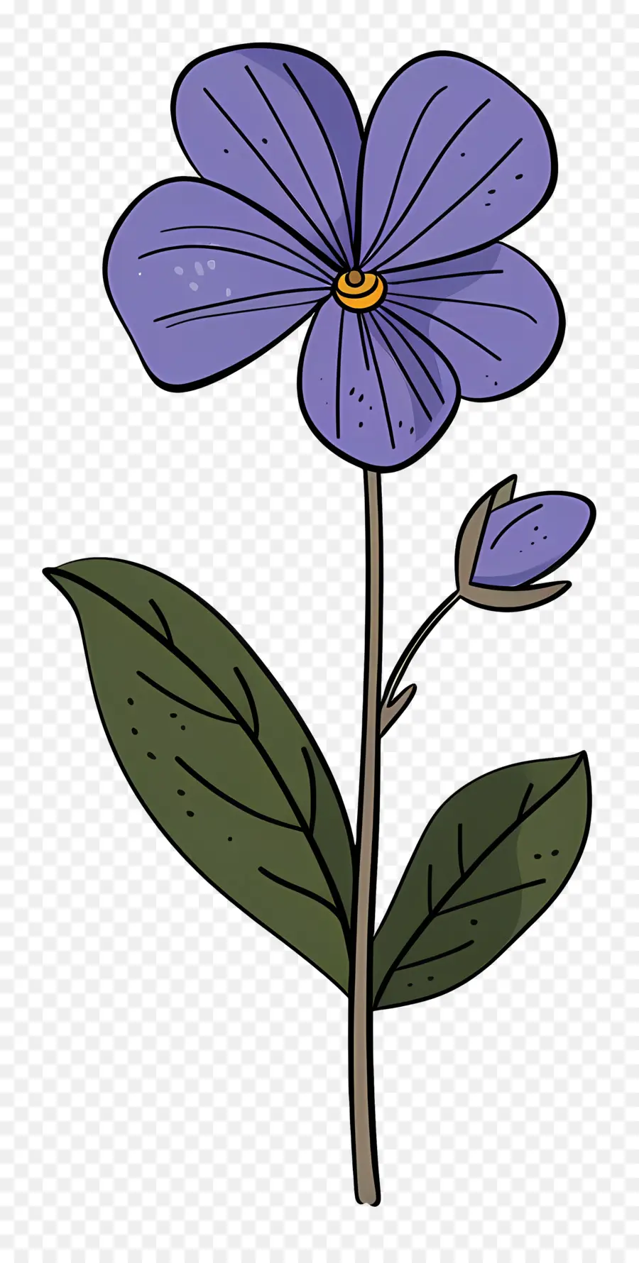 Flor De Violeta，Flor Morada PNG