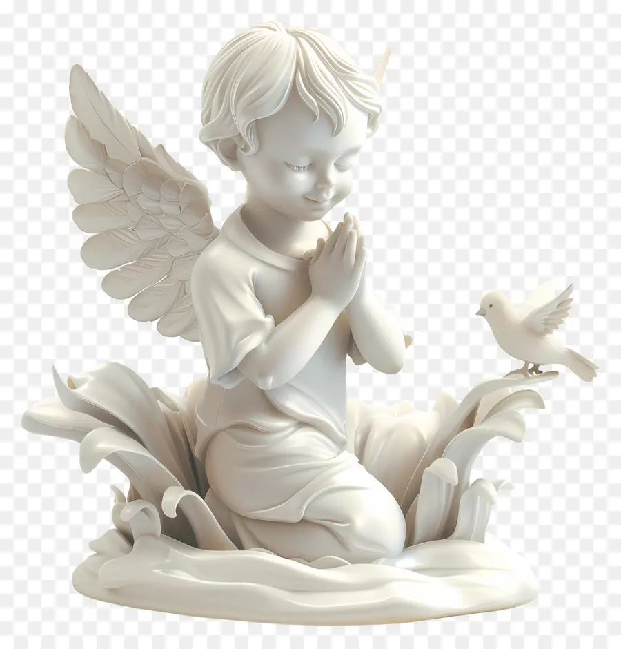 El Bautismo，Angel Estatua PNG