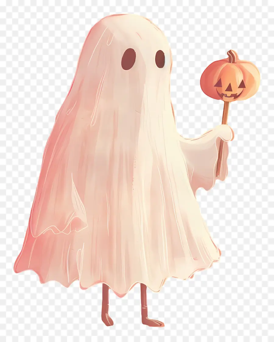 Halloween Fantasma，Dibujos Animados De Calabaza PNG