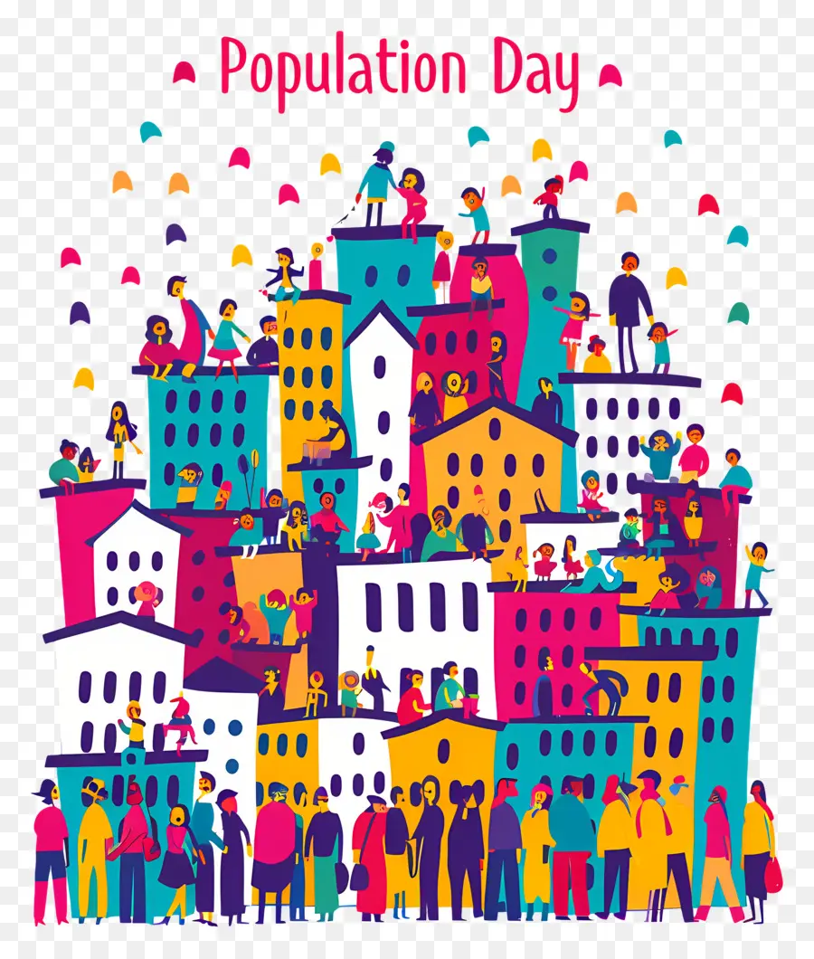 Día Mundial De La Población，Paisaje Urbano PNG