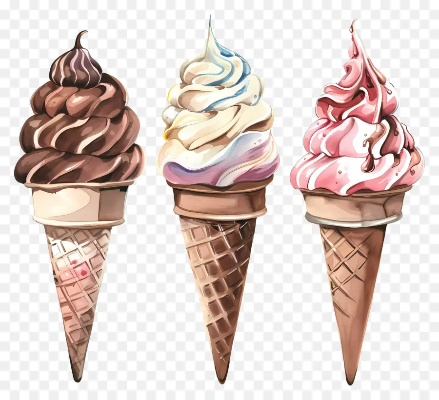 Helado，Conos De Helado PNG