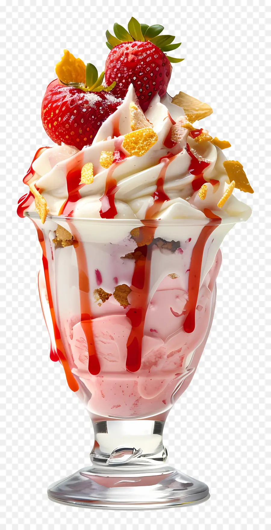 Sundae De Fresa，Fresa De Postre PNG