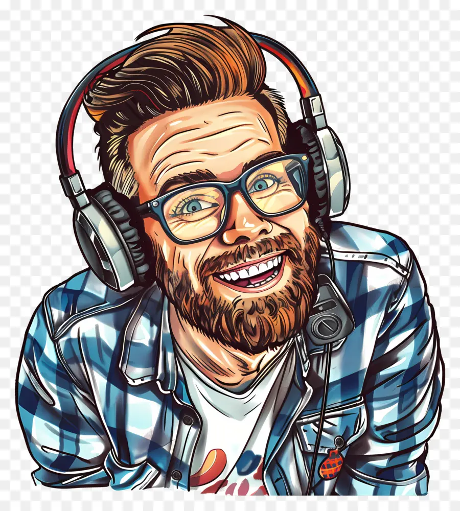 Podcaster，Hombre PNG
