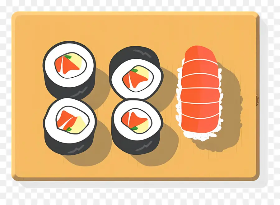 Sushi，Tabla De Cortar De Madera PNG