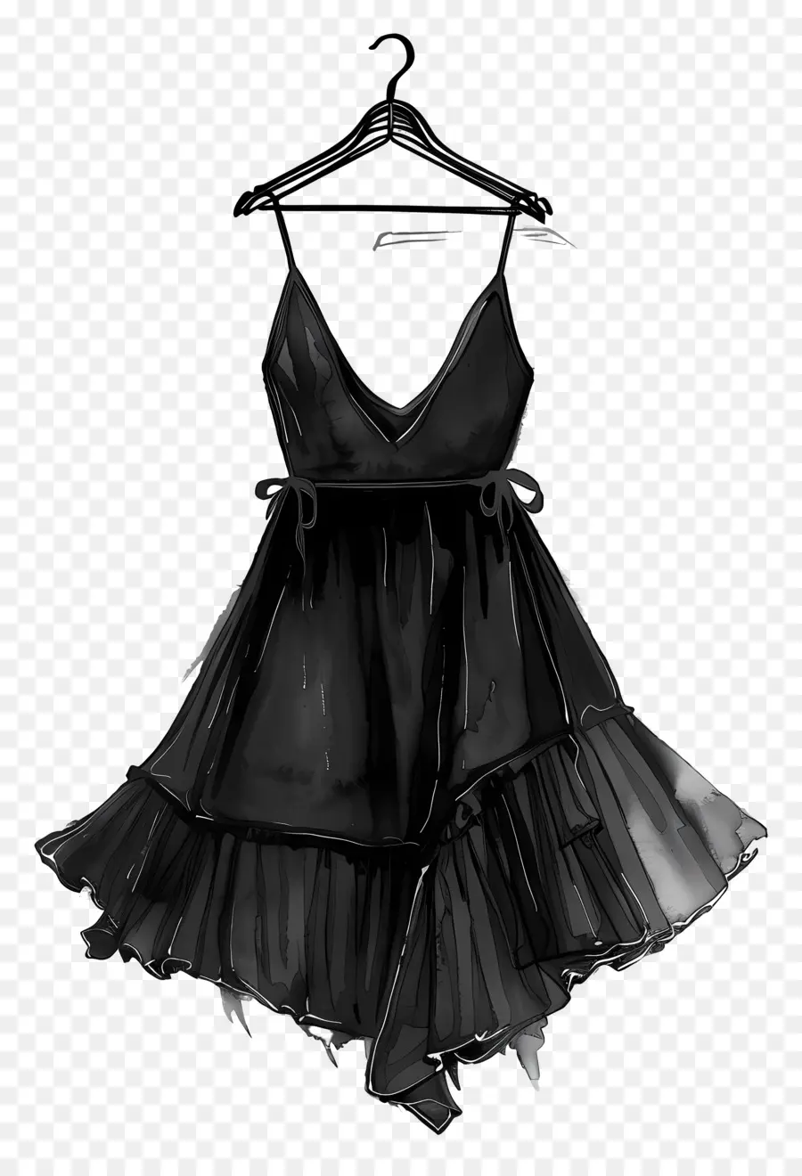 Vestido Negro，Percha PNG