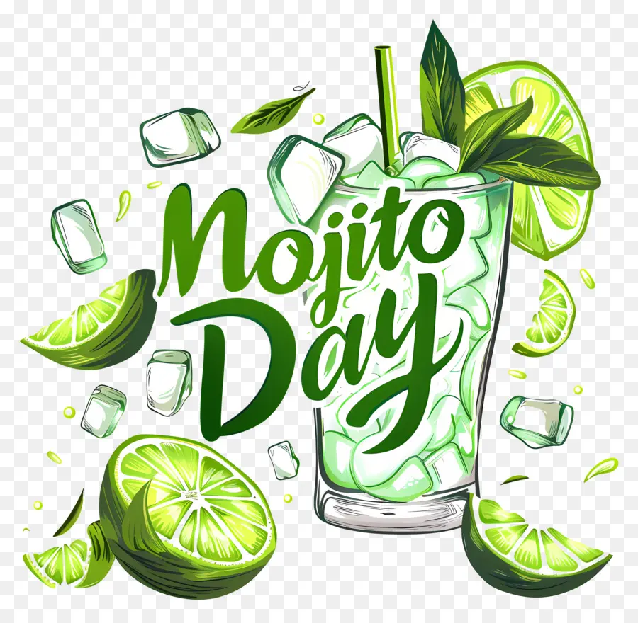 Día De Mojito，Té De Menta Verde PNG