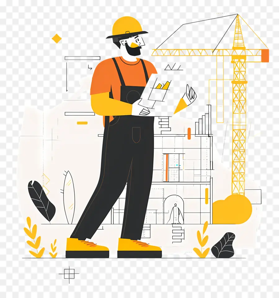 Arquitecto，Trabajador De La Construcción PNG