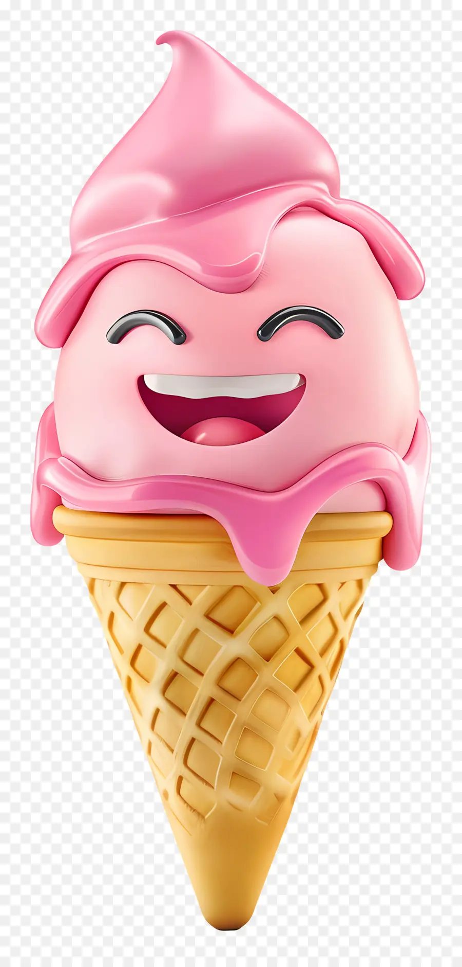 Emoji，Cono De Helado Rosa PNG