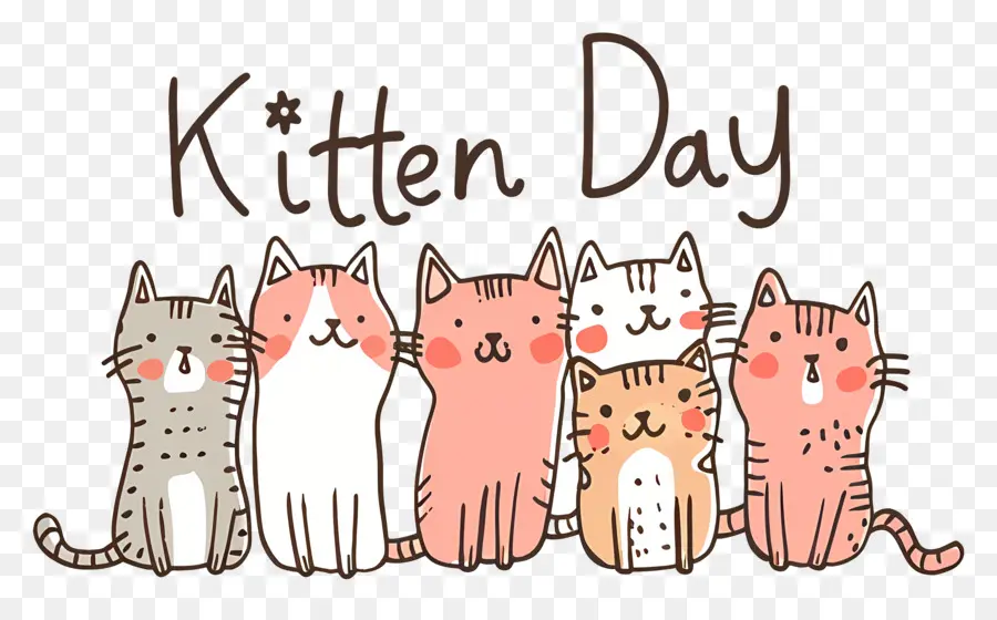 Día De Gatito，Los Gatitos PNG