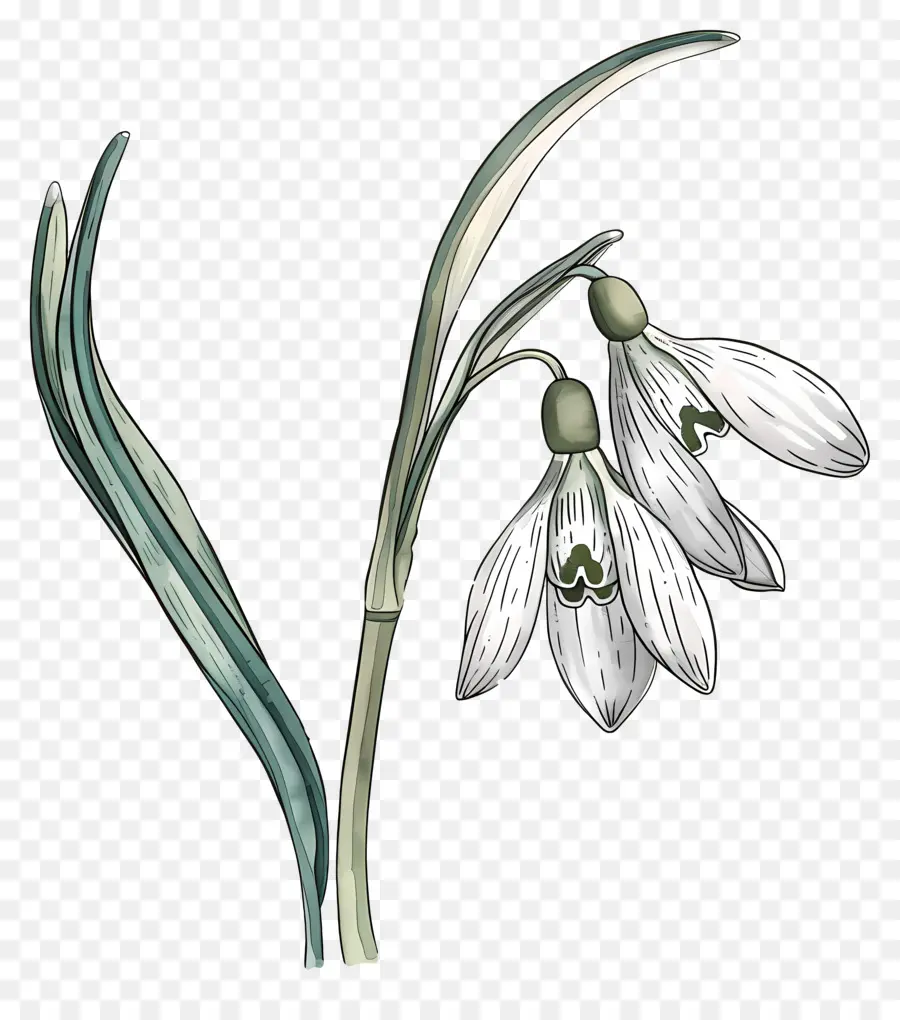 Flor De Nieve，Campanilla De Invierno PNG