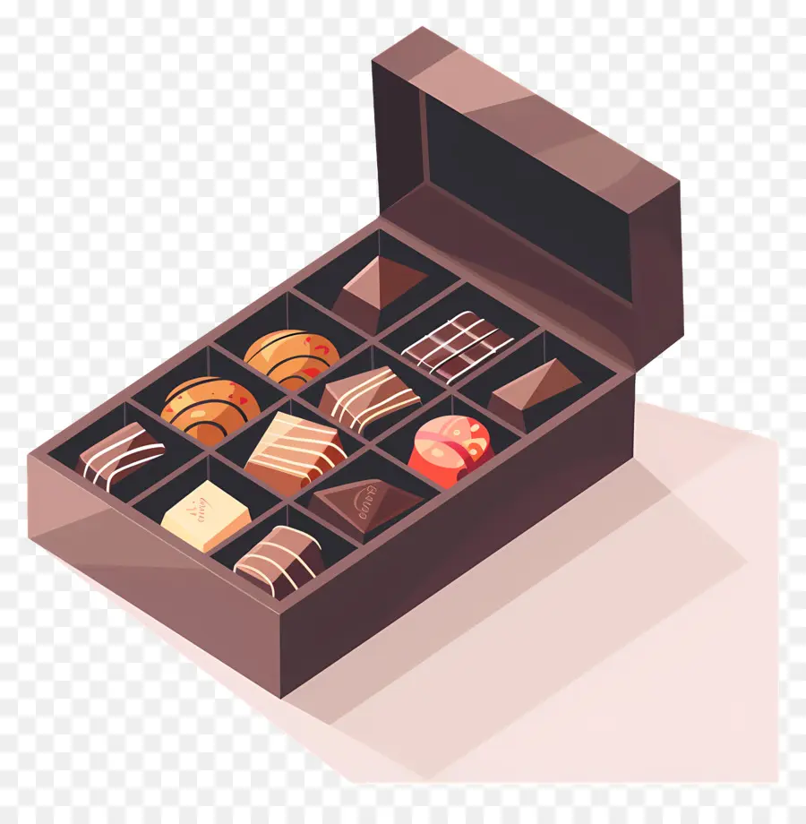 Caja De Chocolate，El Chocolate Oscuro PNG