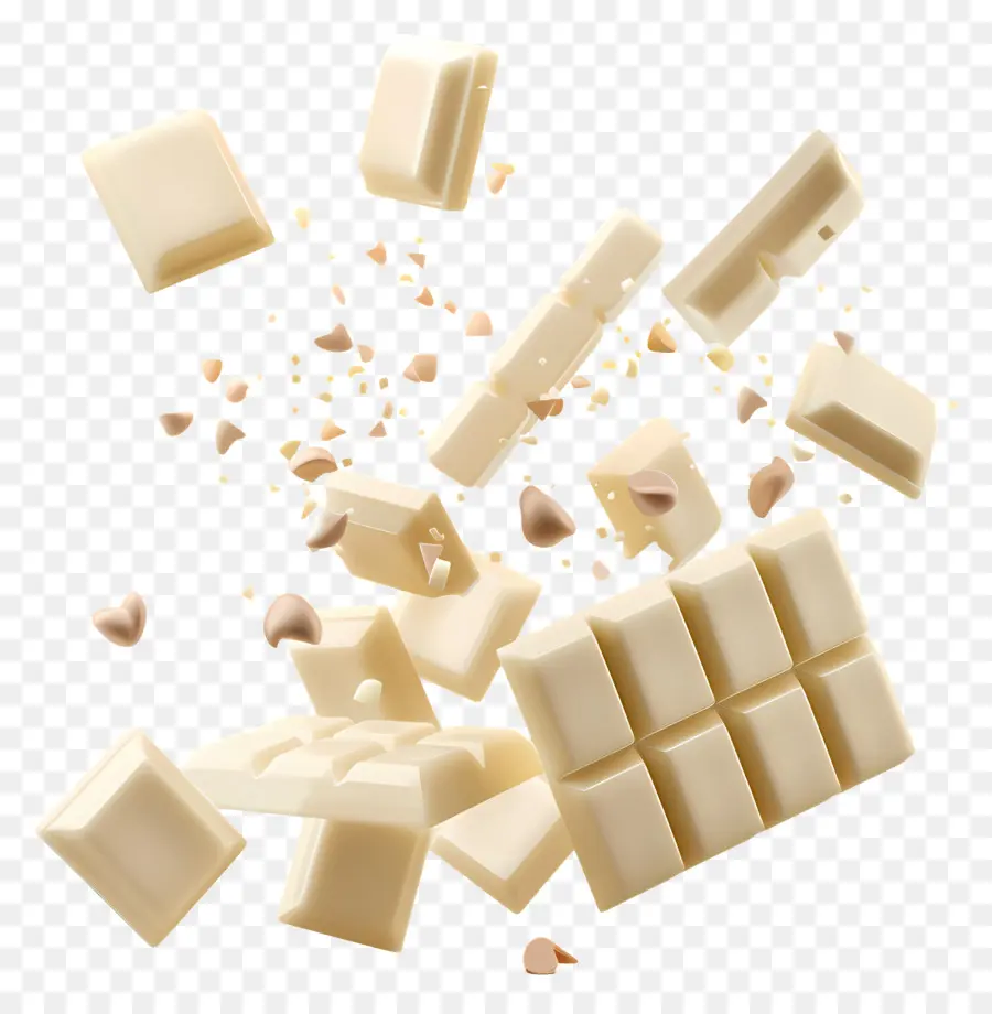 Chocolate Blanco，Trozos PNG