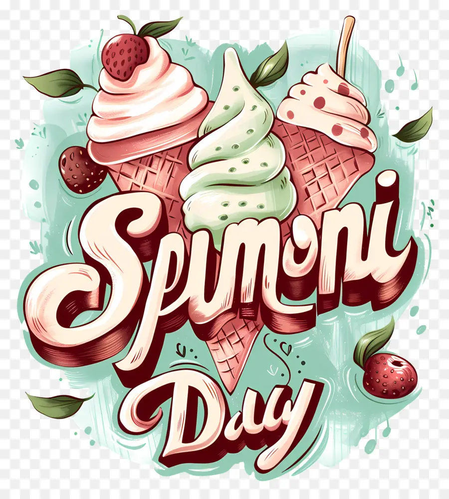 Spumoni Día，Vintage Poster PNG