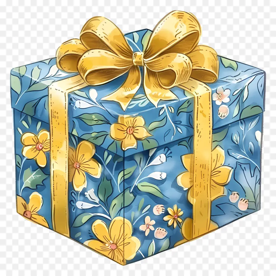 Caja De Regalo，Azul PNG