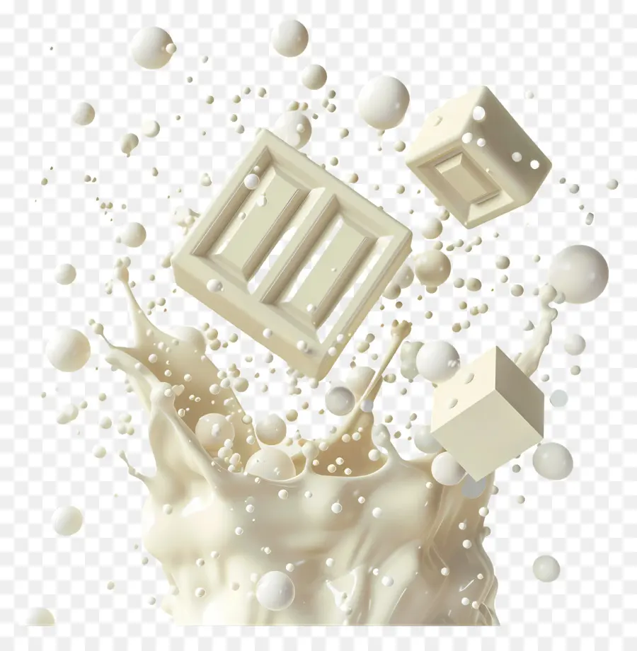 Chocolate Blanco，La Leche PNG