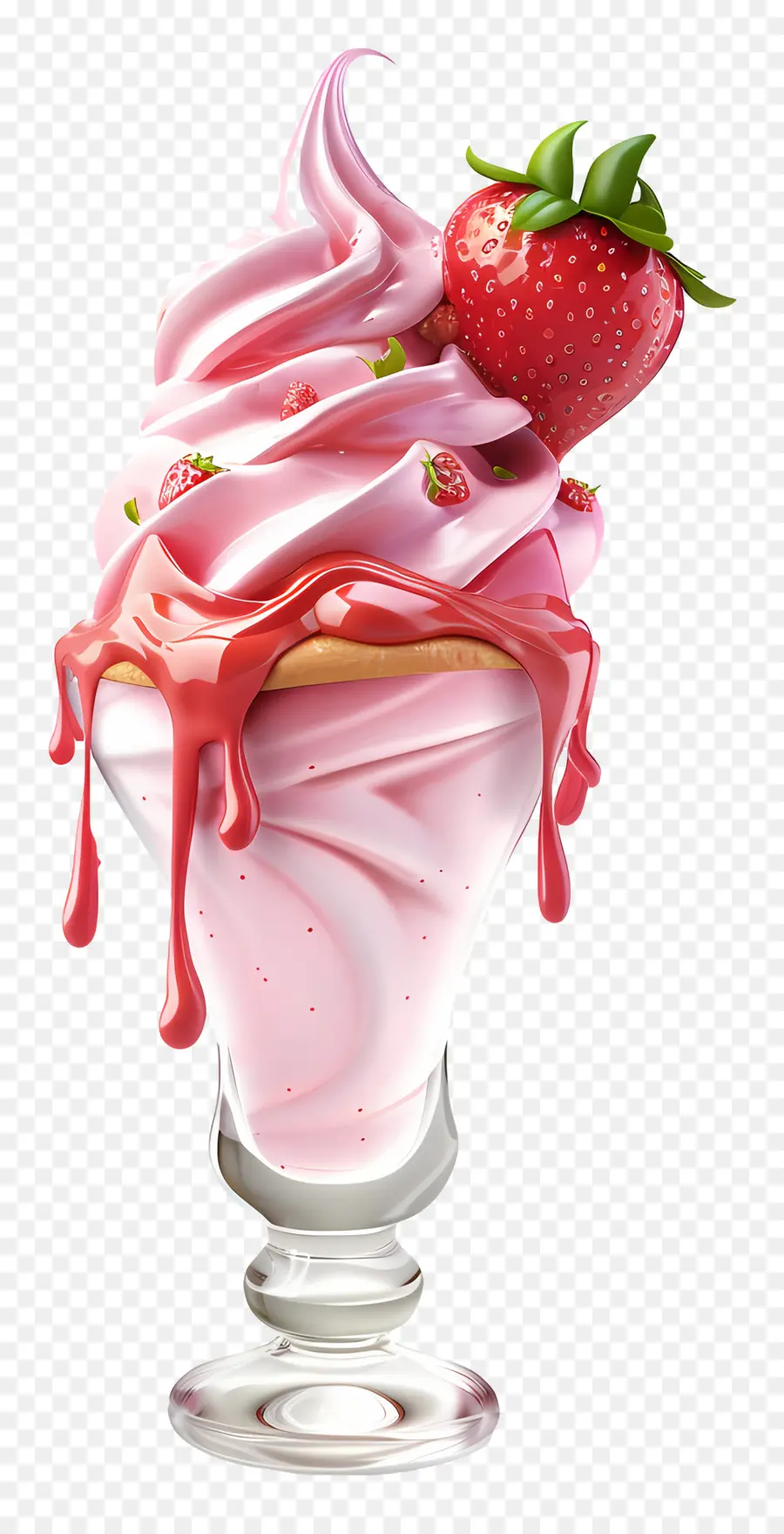 Sundae De Fresa，Copa De Helado PNG