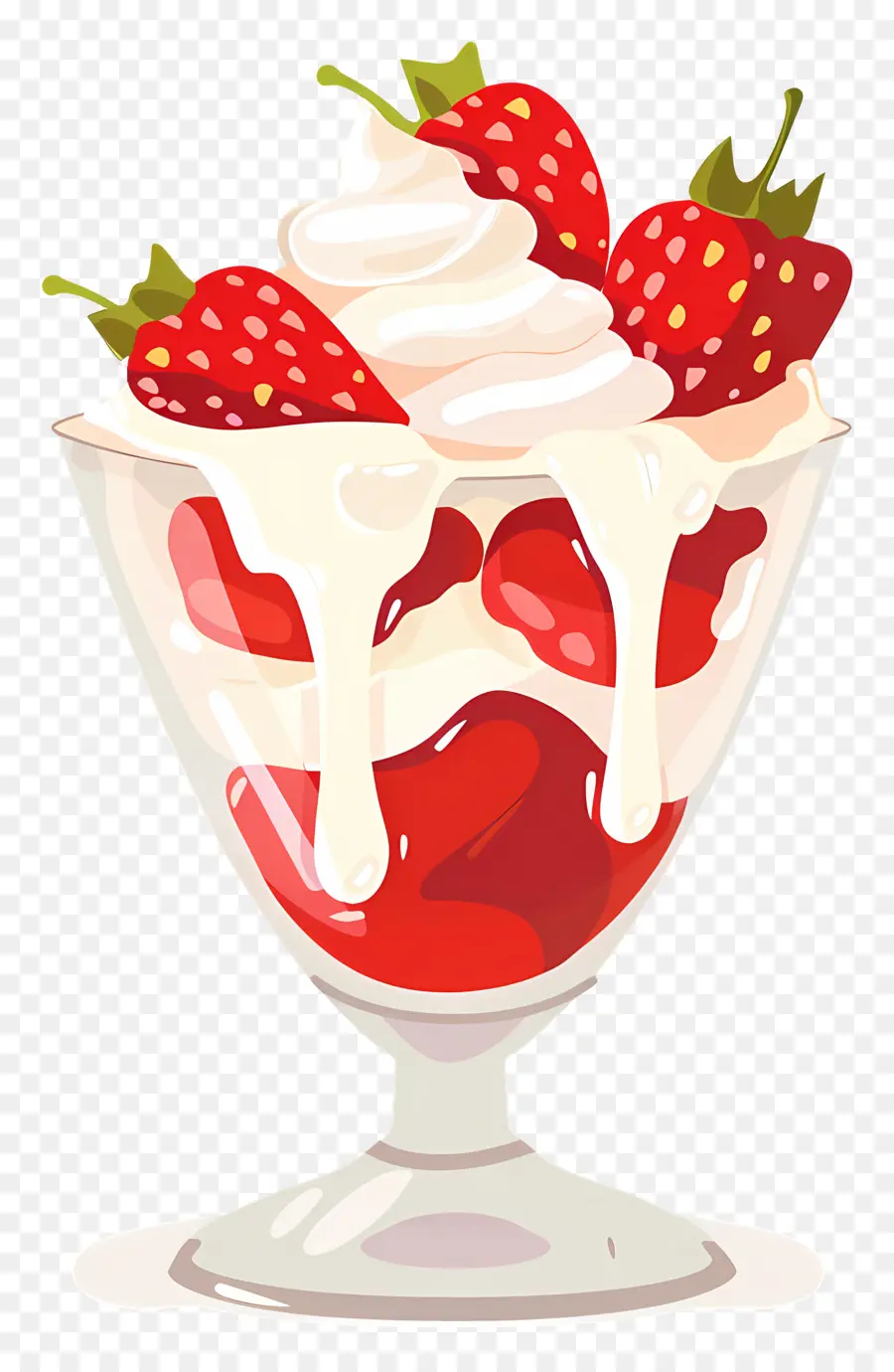 Sundae De Fresa，Strawberry Shortcake PNG