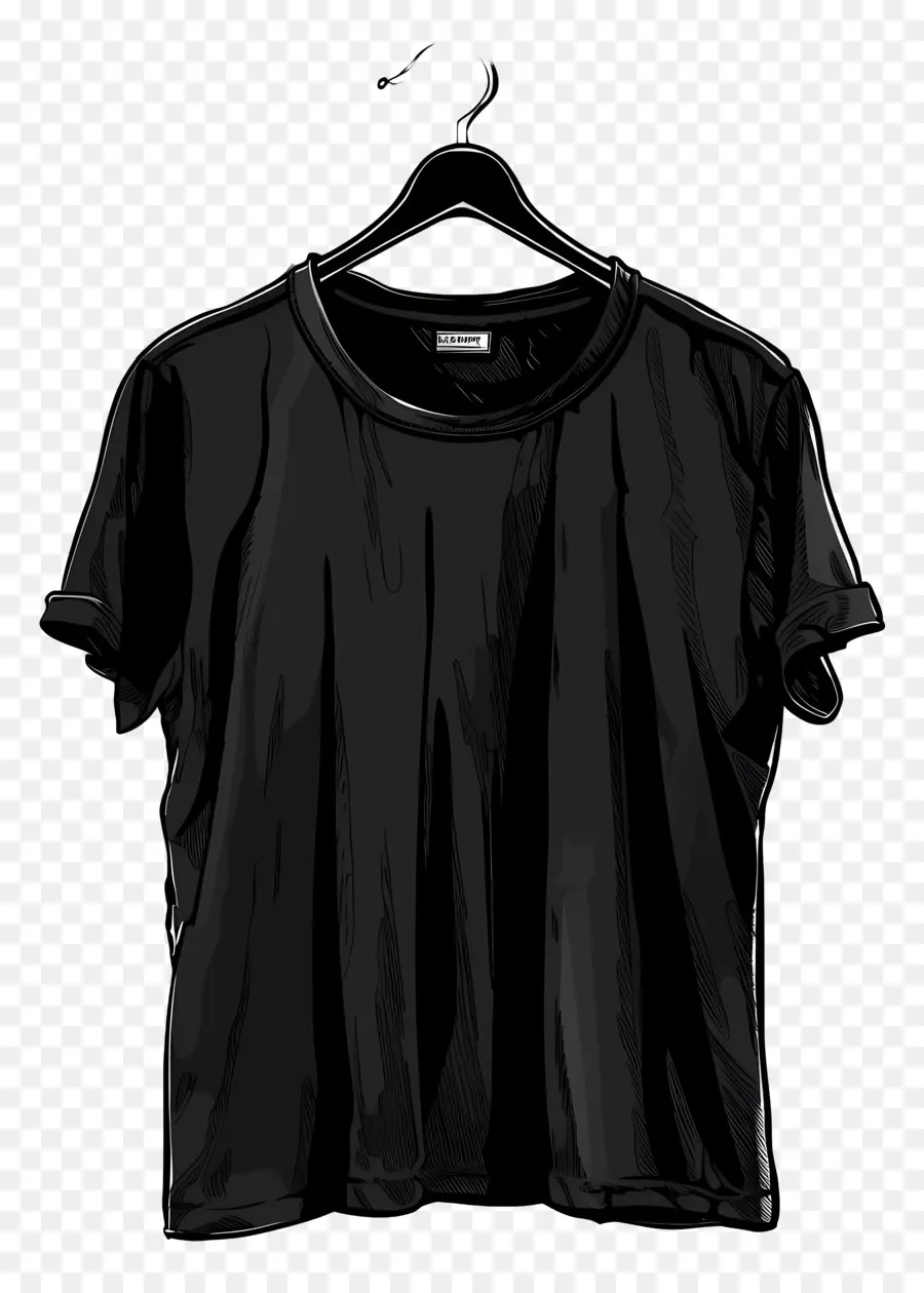 Negro Camiseta，Simple Camiseta PNG