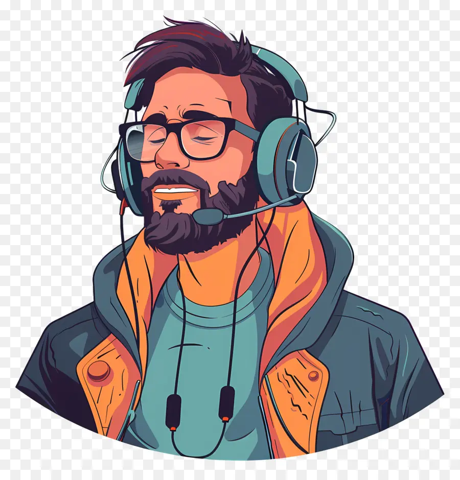 Podcaster，Hombre PNG