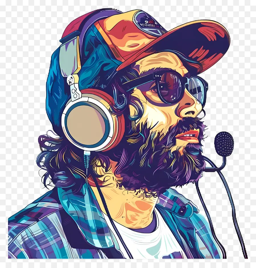 Podcaster，Hombre PNG