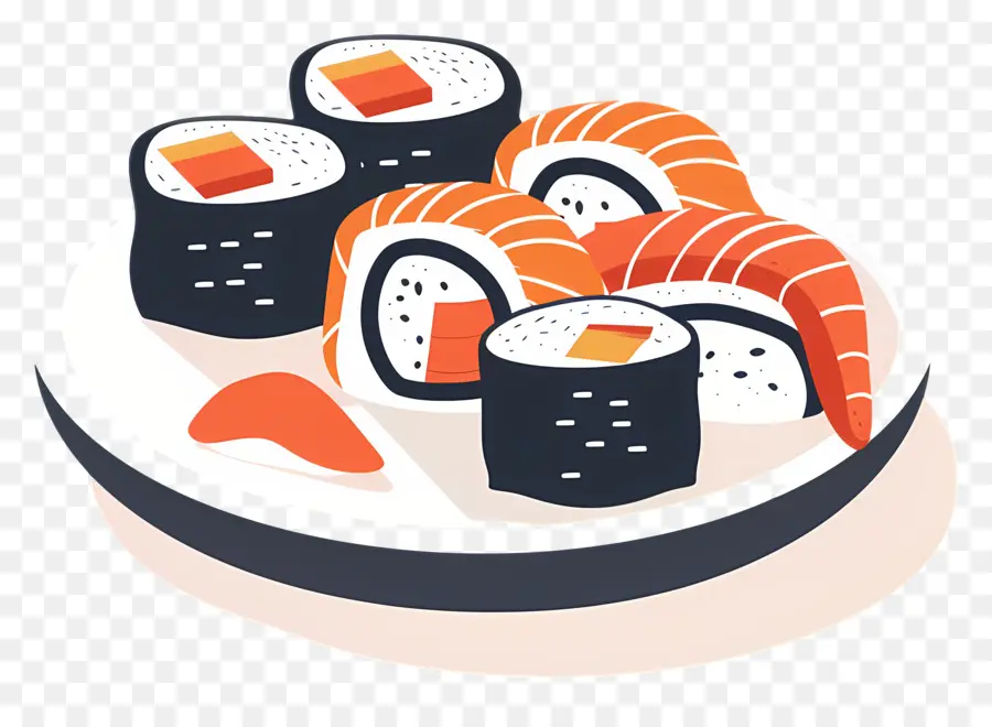 Sushi，Rollos De Sushi PNG