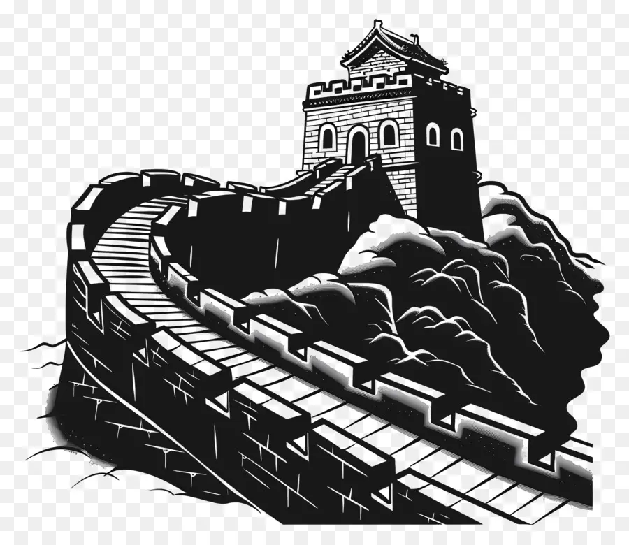 La Gran Muralla De China，Silueta PNG