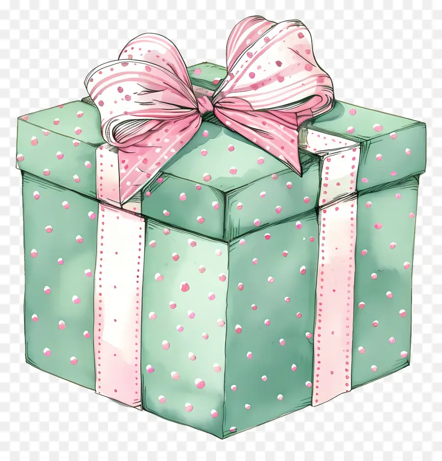 Caja De Regalo，Verde PNG