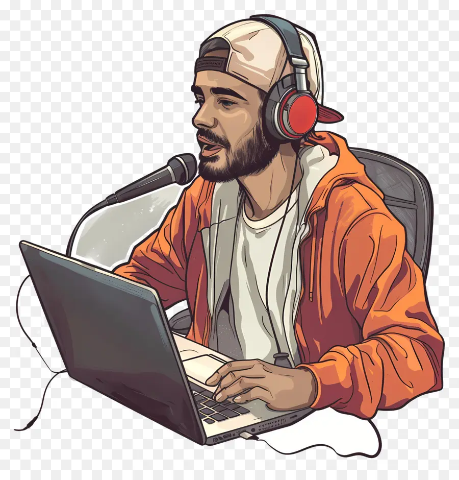 Podcaster，Trabajo Remoto PNG