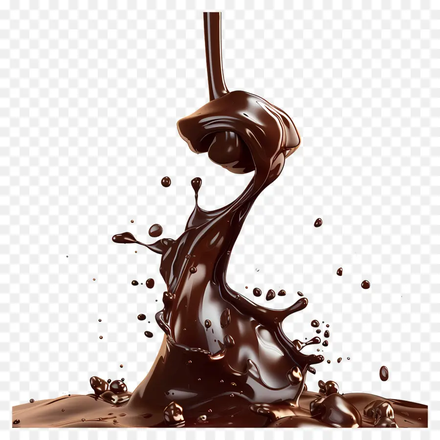 Chocolate Liquido，Salpicaduras De Chocolate PNG