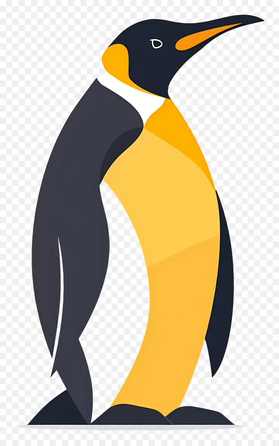 Pingüino，Negro Y Amarillo PNG