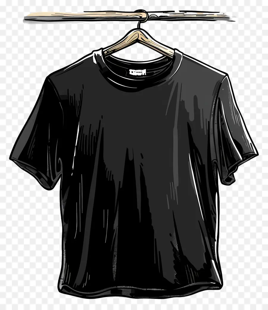 Negro Camiseta，Logotipo PNG