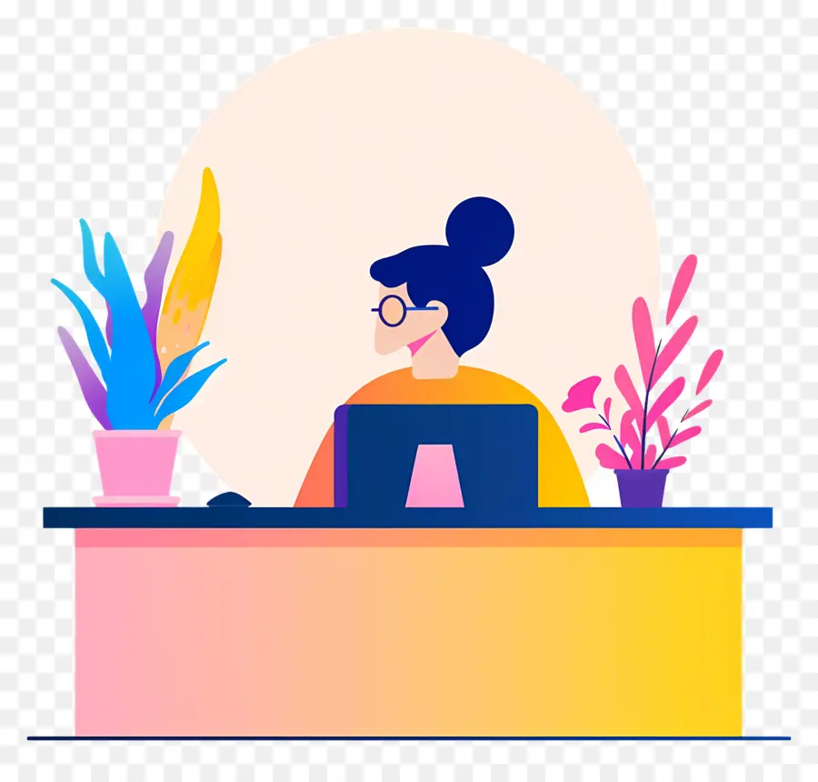 Recepcionista，Mujer PNG